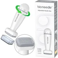 P-Beauty Cosmetic Accessories Micro-Needling Derma Stamp Dermapen Mesoroller 120 Edelstall Nadeln Länge 0-2mm, 1-tlg., Einstellbare Nadellänge, 120 feine Bio-Nadeln, Gezielte Anwendung