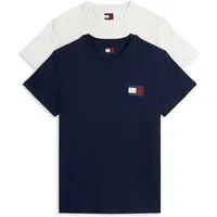 Tommy Jeans T-Shirt TJM SLIM 2PACK ESS FLAG TEE (2-tlg)
