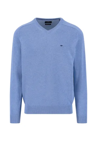 FYNCH-HATTON - O-Neck, Cashmere crystal blue - Gr. - XXL