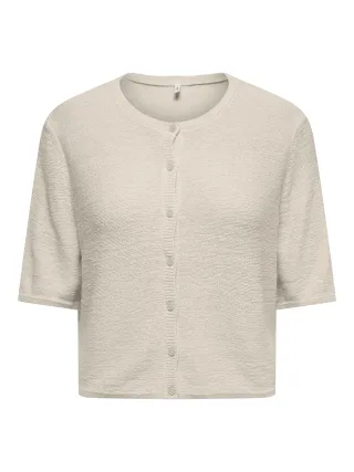 ONLY CARMAKOMA - CARSUNNY 2/4 O-NECK CARDIGAN KNT Grau