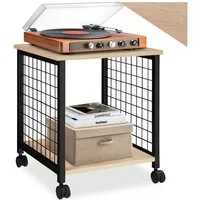 tectake Beistelltisch Couchtisch Gary 40x40x48cm (1-St., 1 tlg), Mobiler Beistelltisch mit zwei Ablageflächen im Industrie-Stil