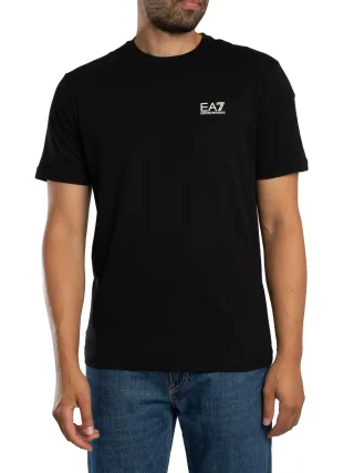 EA7 T-Shirt Mit Markenlogo Auf Der Rückseite, Schwarz