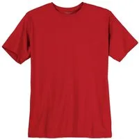 redfield Rundhalsshirt Herren Redfield T-Shirt rot Übergröße Tom
