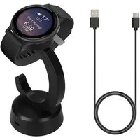 kwmobile USB Ladegerät für Garmin Vivoactive 6 / Vivoactive 5 / Forerunner 55 Smartwatch-Ladekabel, (13.50 cm), Smart Watch Ladestation - Ladekabel mit Standfunktion