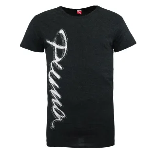 Puma Womens Oversize Kurzärmel-T-Shirt Grafik Tee Charcoal 822354 02 S