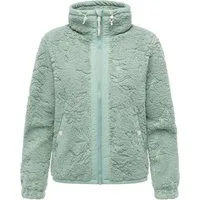 Ragwear Plüschjacke Nordicka II Sportliche Teddy-Fleecejacke mit verstellbarem Kragen