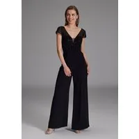 Hey Kyla Jumpsuit - Jumpsuit mit Stickerei und kleinem Ärmelansatz Oberteil in figurbetonter Passform