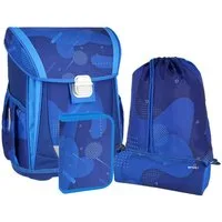 Spirit Schulranzen SPIRIT Schulranzen Set BLUE Cloud 4 teilig Serie COOL