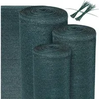 Sol Royal Sichtschutzzaunmatten Schattennetz 10m x 1,8m Schattiergewebe 165g/m² SolVision SG80, Grün, Blickdichter Sonnenschutz mit UV-Schutz mit Kabelbinder HDPE