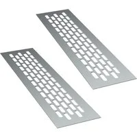 sossai® Lüftungsgitter Aluminium Belüftungsgitter Türgitter im Alu-Design (2 St)
