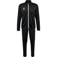 hummel Trainingsanzug HMLLOGO SUIT (2-tlg), zweiteiliges Set, ohne Kapuze, aus Polyester