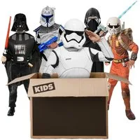 Rubie´s Kostüm Star Wars Kostümbox für Kinder mit 3 Kostümen, Galaktische Star Wars Verkleidungskiste für Kinder mit drei Kostümen
