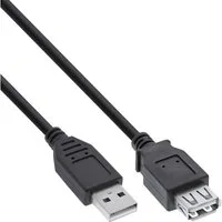 Inline InLine® USB 2.0 Verlängerung, Stecker / Buchse, Typ A, schwarz, 2m USB-Kabel