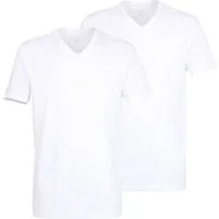 bugatti T-Shirt Bari (2er Pack) V-Ausschnitt, Kurzarm, basic, Baumwolle, weich, atmungsaktiv