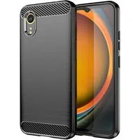 betterfon Handyhülle Carbon Hülle für Samsung Galaxy XCover 7 Backcover TPU Silikon Schwarz, Carbon-Look – stoßfestes Case mit Air-Cushion & Metall-Optik