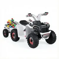 COSTWAY Elektro-Kinderquad, Belastbarkeit 30 kg, (1-tlg), 6V Kinderauto, mit abnehmbarem Anhänger