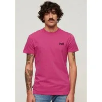 Superdry Rundhalsshirt ESSENTIAL LOGO EMB TEE aus Baumwolle und Single Jersey, Slim Fit, Kurzarm, hüftlang