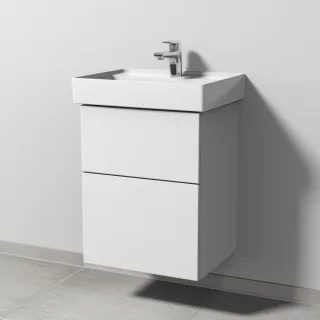 Sanipa 3way Waschtischunterbau zu Villeroy & Boch Collaro Waschtisch mit 2 Auszügen, Weiß-Soft SM83243