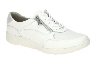 Waldl?ufer 634K02 K-IRA Damenschuhe, bequeme Schn?r-Halbschuhe in Wei?/Silber
