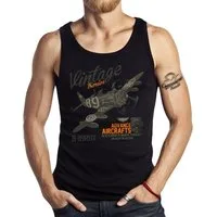 GASOLINE BANDIT® Tanktop Muskel Shirt für Air Race Fans: Vintage Series Aircrafts