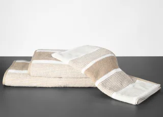 LIVING DREAMS - NOS-Jacq.-Frottierwäsche linen/taupe 700 - Gr. - 150