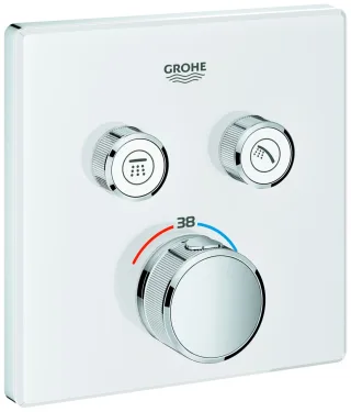 GROHE THM Grohtherm SmartControl 29156 eckig FMS 2 Absperrventile moon white, 29156LS0 29156LS0