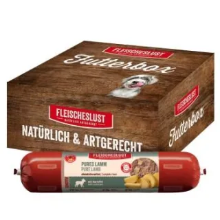 Fleischeslust Nassfutter Hund Wurst Pures Lamm 6x800 g