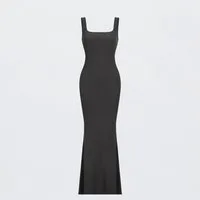 cfab Jerseykleid Ribbed Tank Top Maxikleid-Ash Brown-L (1-tlg)