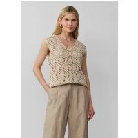 s.Oliver Kurzarmshirt Strickpullunder Semitransparentes Tanktop aus Häkelspitze