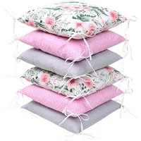 Amilian Bettnestchen 210 cm (6 Polster ca. 35 x 35 cm) Bettumrandung - Umrandungen, (Kissen als Nestchen, Kantenschutz), Umrandungen