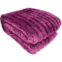 Wohndecke Kuscheldecke Cordoptik 150 x 200 cm mit Flanell & Glitzer Wohndecke, Marabellas Shop, mit breiten Rippen