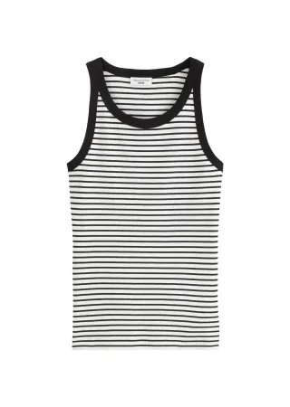 Marc OPolo DENIM - Streifen-Tanktop slim black_multi_02 - Gr. - XL