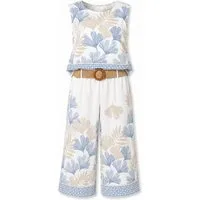 ITALY VIBES Hosenanzug - Zweiteiler für Damen - Set aus Culotte Hose und passendem Shirt ONE SIZE / passend für Größen M bis XL