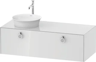 Duravit White Tulip Konsolenwaschtischunterbau wandhängend Weiß Hochglanz 1300x550x408 mm - WT4982L8 WT4982L8585