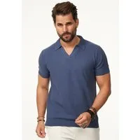 SOULSTAR Poloshirt mit offenem Kragen Herren Kurzarm Strick Polo-Hemd T-Shirt