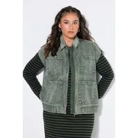 Studio Untold Jeansweste Jeansweste Blouson-Shape verwaschen