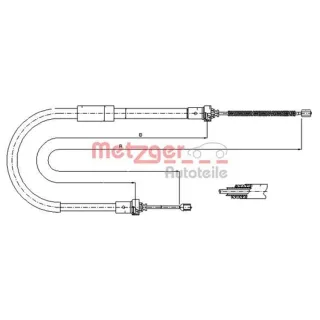Metzger Handbremsseil hinten links Renault Clio III