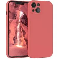 EAZY CASE Handyhülle für Apple iPhone 13 Hülle Silikon 6,1 Zoll, Schutzhülle mit Kameraschutz stoßfest telefonhülle Matt Rot / Hellrot
