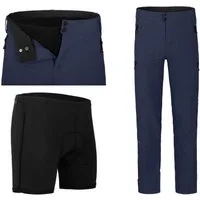 Fahrradhose PORVOO (mit gepolsterter Innenhose) Herren Radhose, robust, elastisch, Kurzgrößen, peacoat blau