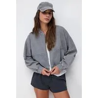 No Matter What Jeansjacke Oversize-Bomberjacke mit Reißverschluss und lockerer Passform
