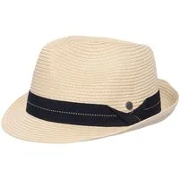 bugatti Fedora Einfarbiger bugatti Trilby für den Sommer mit breitem Hutband (keine)