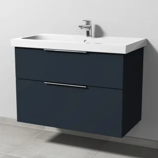Sanipa 3way Waschtischunterbau zu Geberit iCon Light Waschtisch mit 2 Auszügen, Marine-Matt UP5751R