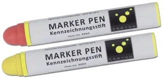 Kennzeichnungsstift | TEE-UU | MARKER PEN | rot oder gelb | Kennzeichnung auf nahezu allen Oberflächen | Hilfsmittel z.B. im Atemschutzeinsatz Gelb