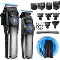 CkeyiN Haarschneider Haarschneidemaschine Profi Haarschneider Bartschneider 2 in 1 Set, 180min Lange Akkulaufzeit mit 11 Aufsätzen geräuscharm