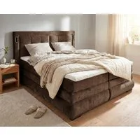 OTTO home Boxspringbett MIVVA inkl. Bettkasten & Topper, Komfortliegehöhe: 67cm, Breite: 180cm, in H3, H4 oder Hmix H3/H4, wahlweise mit oder ohne LED-Leuchten