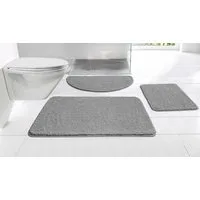 OTTO home Badematte Regona, Badteppich, Badvorleger, Badezimmer Teppich, Höhe 15 mm, rutschhemmend beschichtet, schnell trocknend, strapazierfähig, fußbodenheizungsgeeignet, Polyester, rechteckig, Uni Farben, besonders weich, als rechteckig und halbr