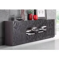 Home affaire Sideboard Prisma Breite 241, Kommode 2 Türen, 4 Schubkästen, Anrichte, Front mit elegantem Siebdruck, grifflos, viel Stauraum