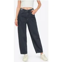 Imily Bela Mom-Jeans Damen hochtaillierte Loose-fit-Jeans mit Destroyed-Details (Packung, 1-tlg., 1per-Pack) Fünf-Taschen-Konstruktion