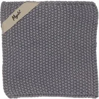 Ib Laursen Geschirrtuch IB Laursen Topflappen Mynte dunkel-grau 22cm 6350-16, (1-tlg)