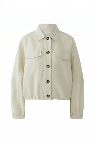 Oui - Leinen Blouson - Gr. - 40